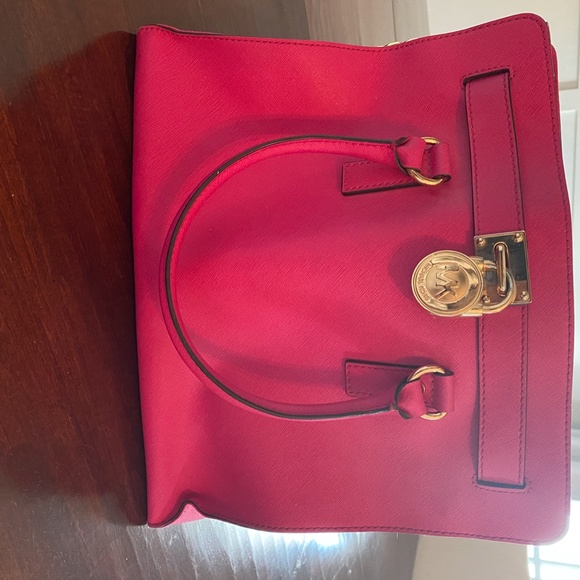 MICHAEL KORS Hamilton Tote Large Bright Pink - Picture 2 of 8